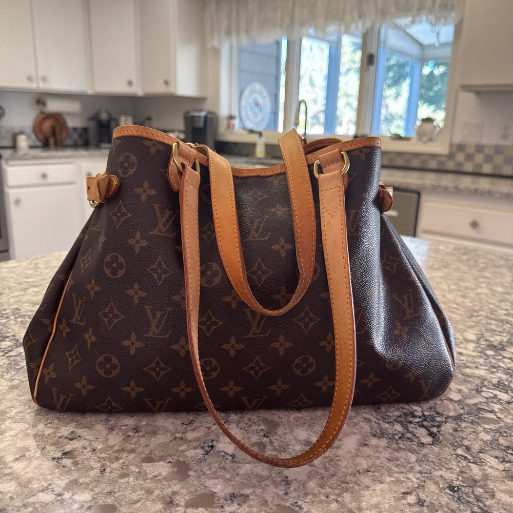 Pre loved Batignolles handbag canvas horizontal brown